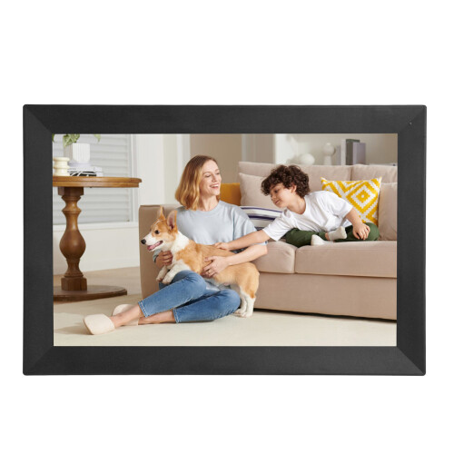 (EU Plug) 13.3 Inch WiFi Digital Picture Frame 1G 32GB Touchscreen Smart Black 1