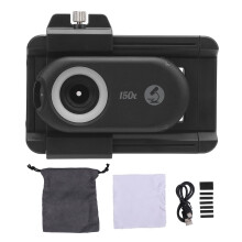 150X Clip-On Phone Microscope with LED CPL Filter