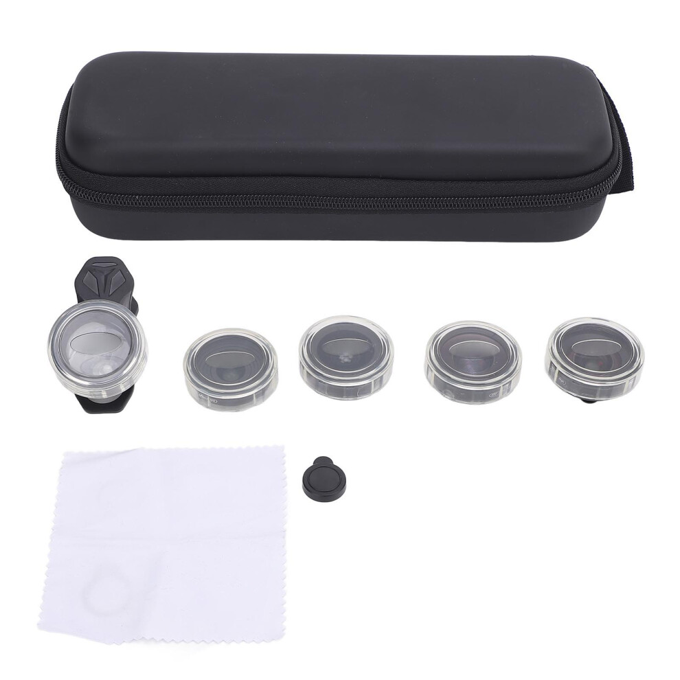 5 In 1 Phone Camera Lens Set 10X Macro 2X Telephoto 195 Fisheye 643505166507
