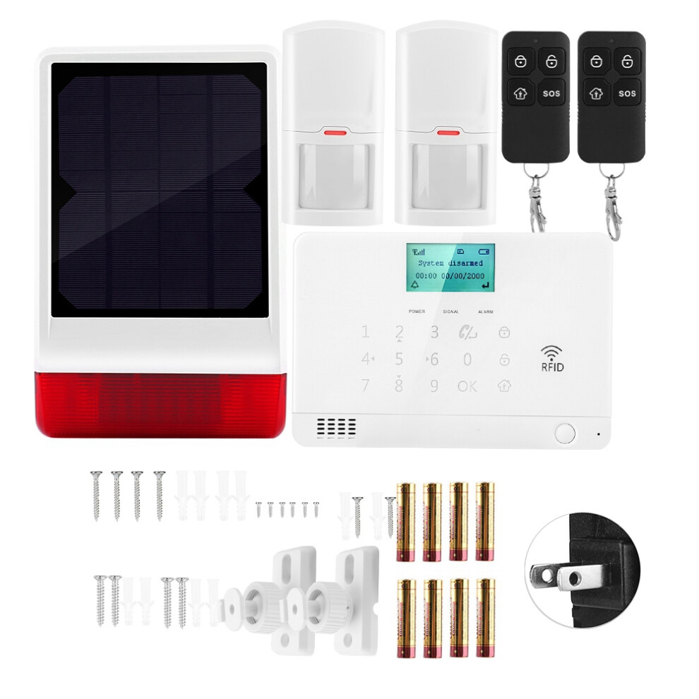 Burglar Alarm Acousto Optic 2 Infrared 03D Kit Remote Siren 604725164346