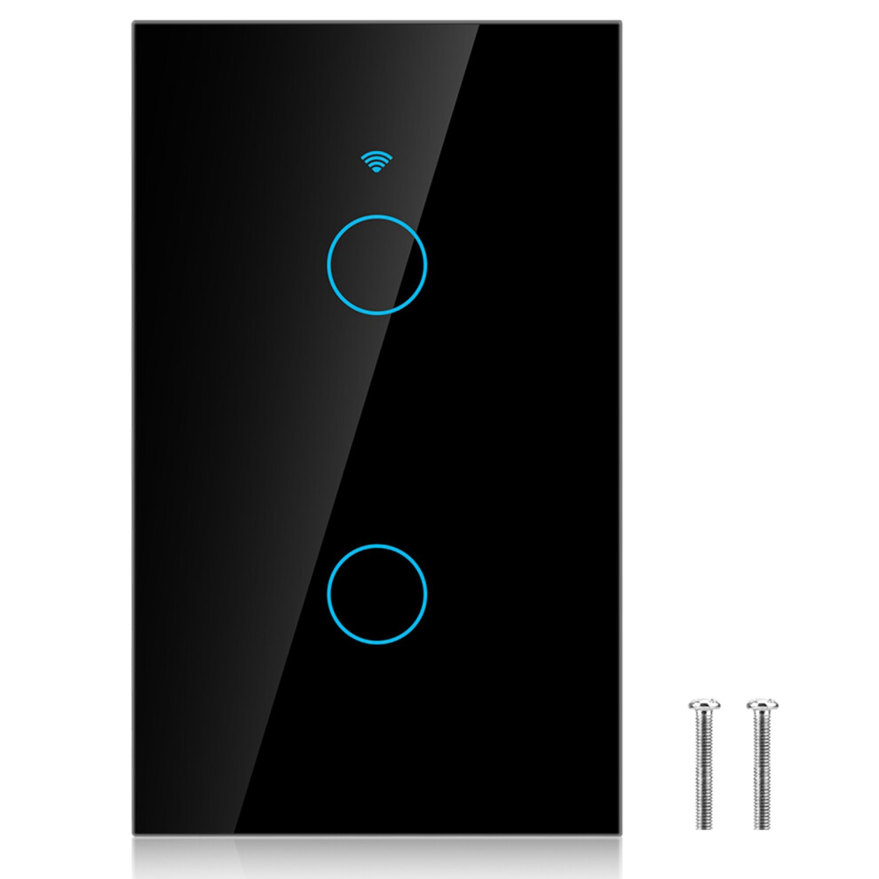 Touch Screen Switch Wifi For Alexa Google 2-Way Ac (Black) Black 604725166012