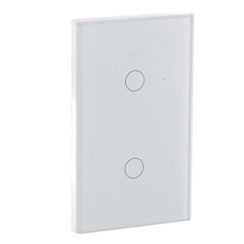 WiFi Touch Screen Switch Single Circle Alexa Google 2-Way AC White 2