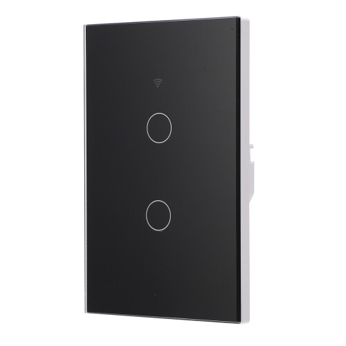 Touch Screen Switch WiFi for Alexa Google 2-Way AC (Black) 2