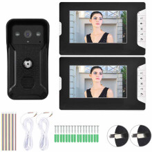 7inch Wired Color Video Intercom Night Vision Rain proof Doorbell