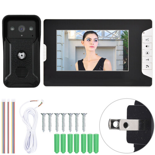 7inch Wired Video Intercom Doorbell Night Vision Rainproof
