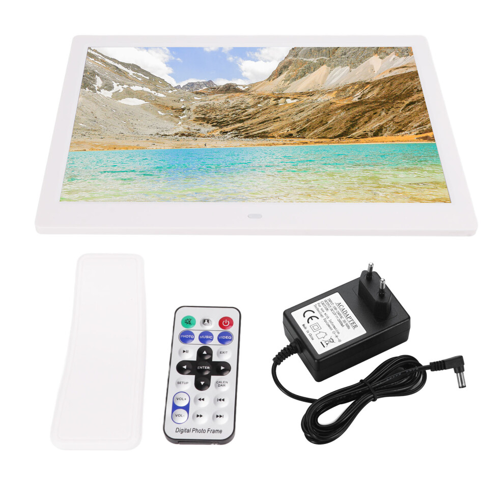 (Eu Plug 110Â240V) 14In Digital Photo Frame Mp3 Mpeg4 Player Clock Calendar Us Plug 643505135718