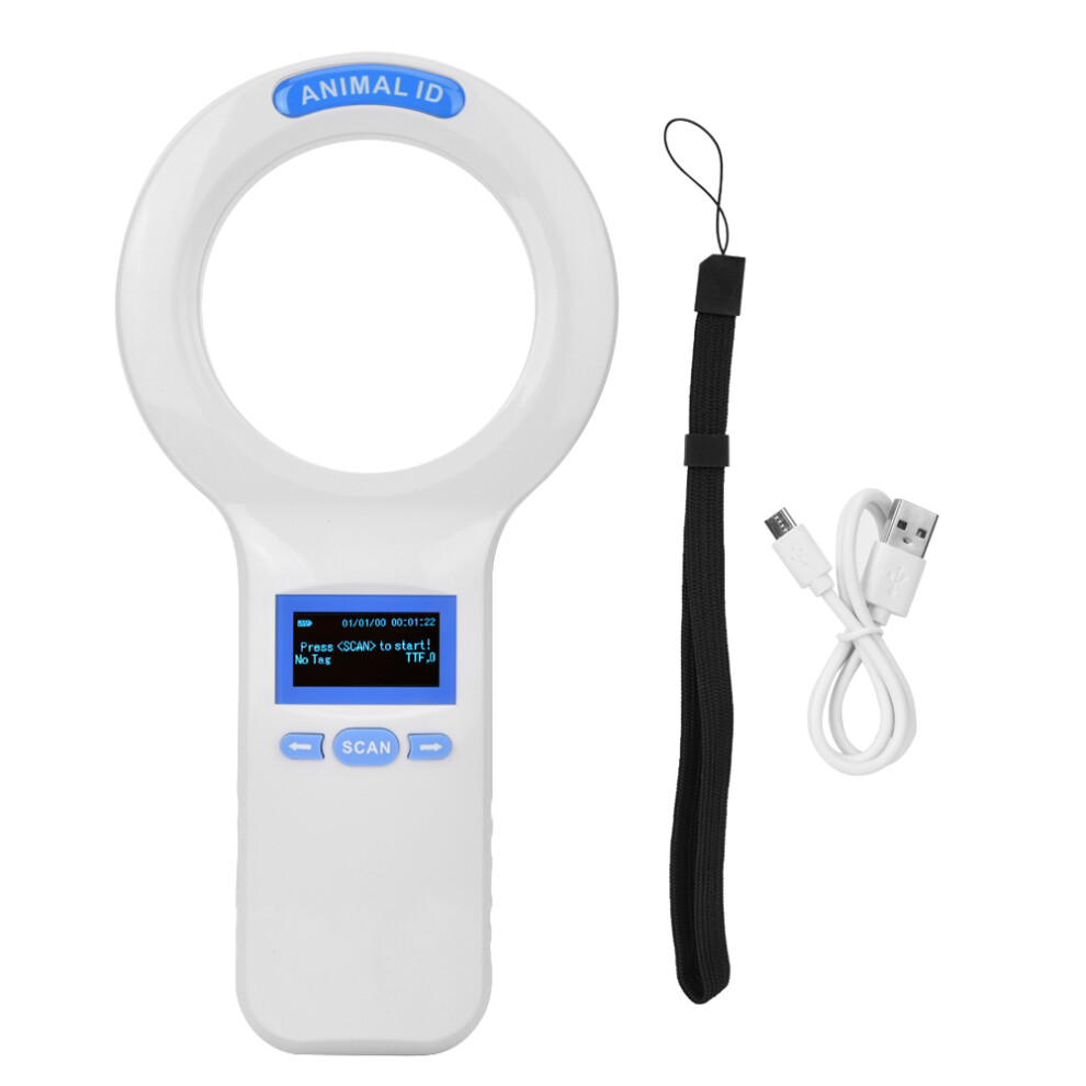 Handheld Rfid Ear Tag Reader 134.2Khz Pet Microchip Scanner 604725114686