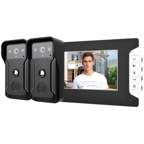 7" Wired Video Doorbell with Night Vision Smart Security Kit 2