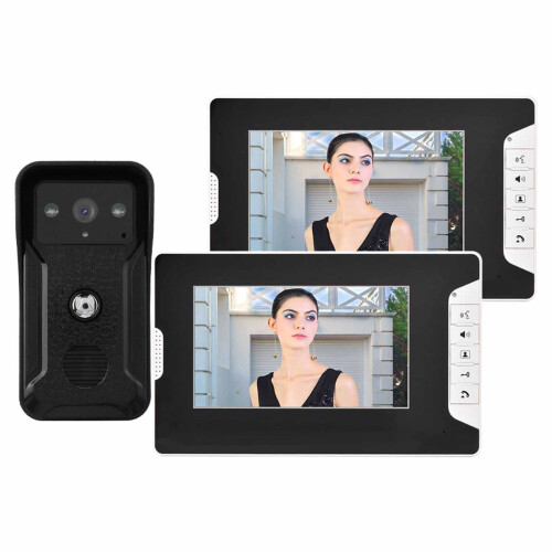 7inch Wired Color Video Intercom Night Vision Rain proof Doorbell 1
