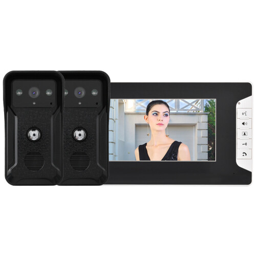 7" Wired Video Doorbell with Night Vision Smart Security Kit 1