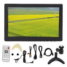 (EU Plug) 9in TFT LCD Monitor HD Gaming Multi-Input Speaker 100-240V UK Plug