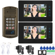 7inch HD Screen Wired Doorbell Waterproof Video Intercom Door Bell