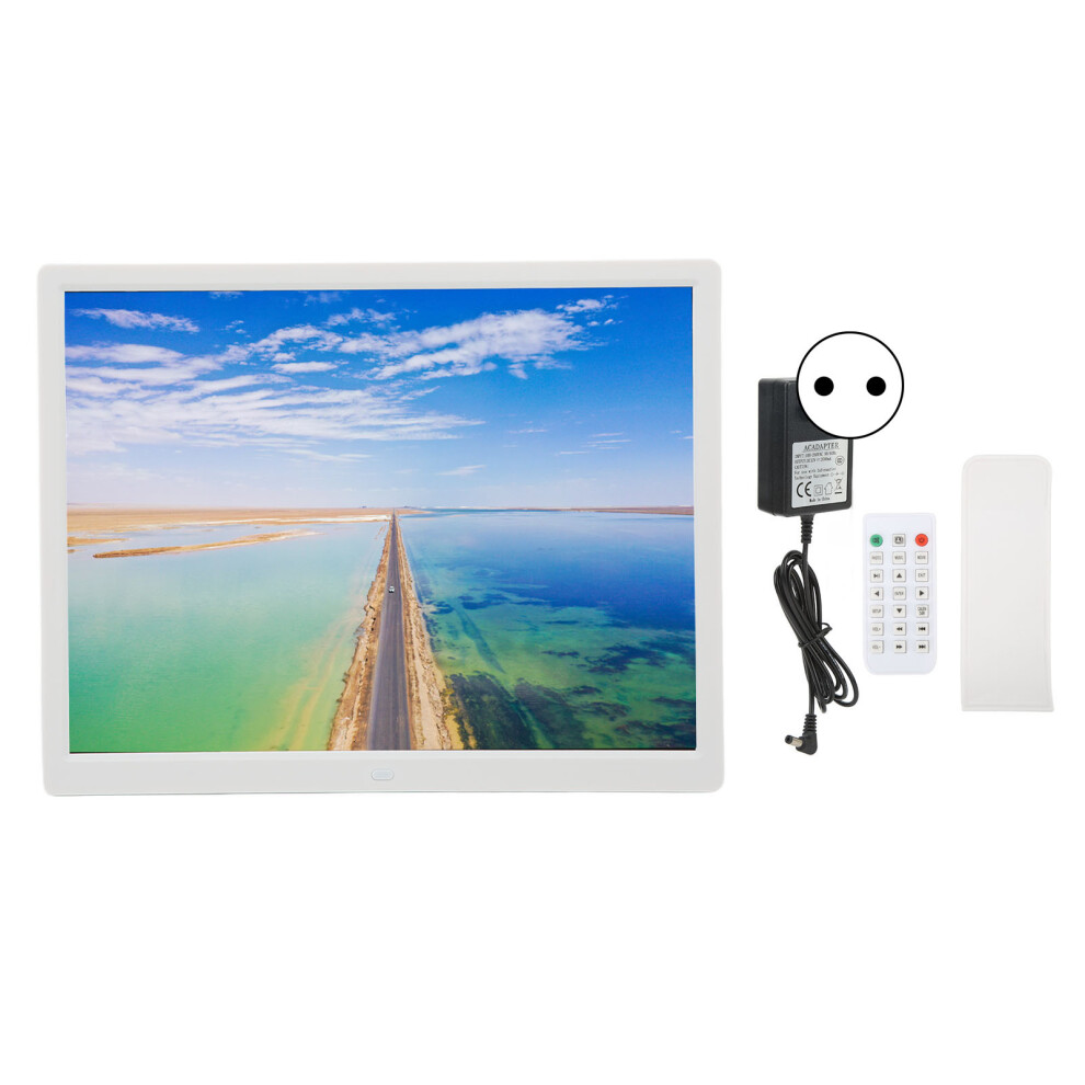 (Uk Plug) 15 Inch Hd Digital Photo Frame Video Music Clock Calendar Eu Plug 643505121919
