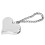 130db Heart Shape Security Alarm Keychain Emergency Siren Silver 2
