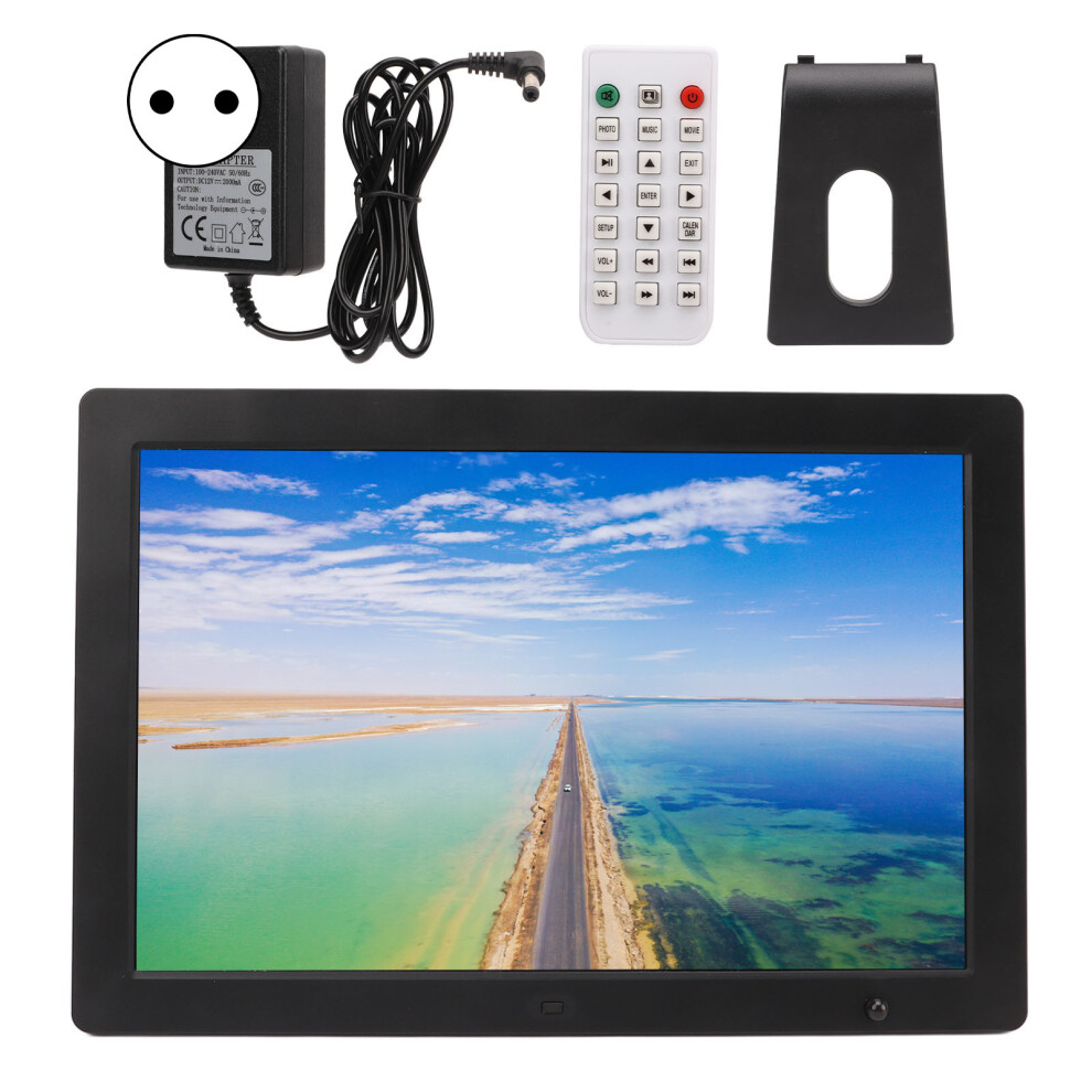 (Eu Plug) 15In 1080P Digital Photo Frame Video Music Clock Calendar Eu Plug 643505121858