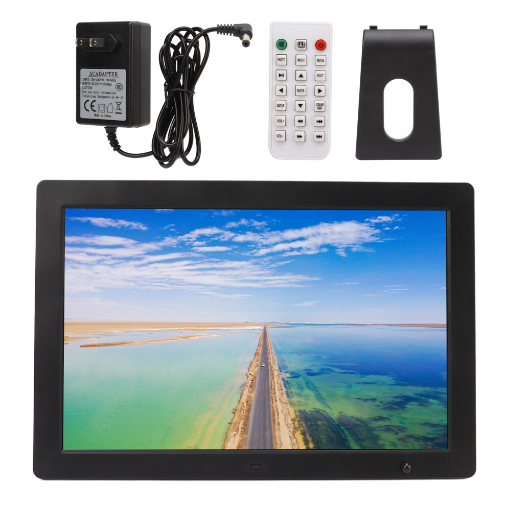 (Us Plug) 15In 1080P Digital Photo Frame Video Music Clock Calendar Eu Plug 643505121865