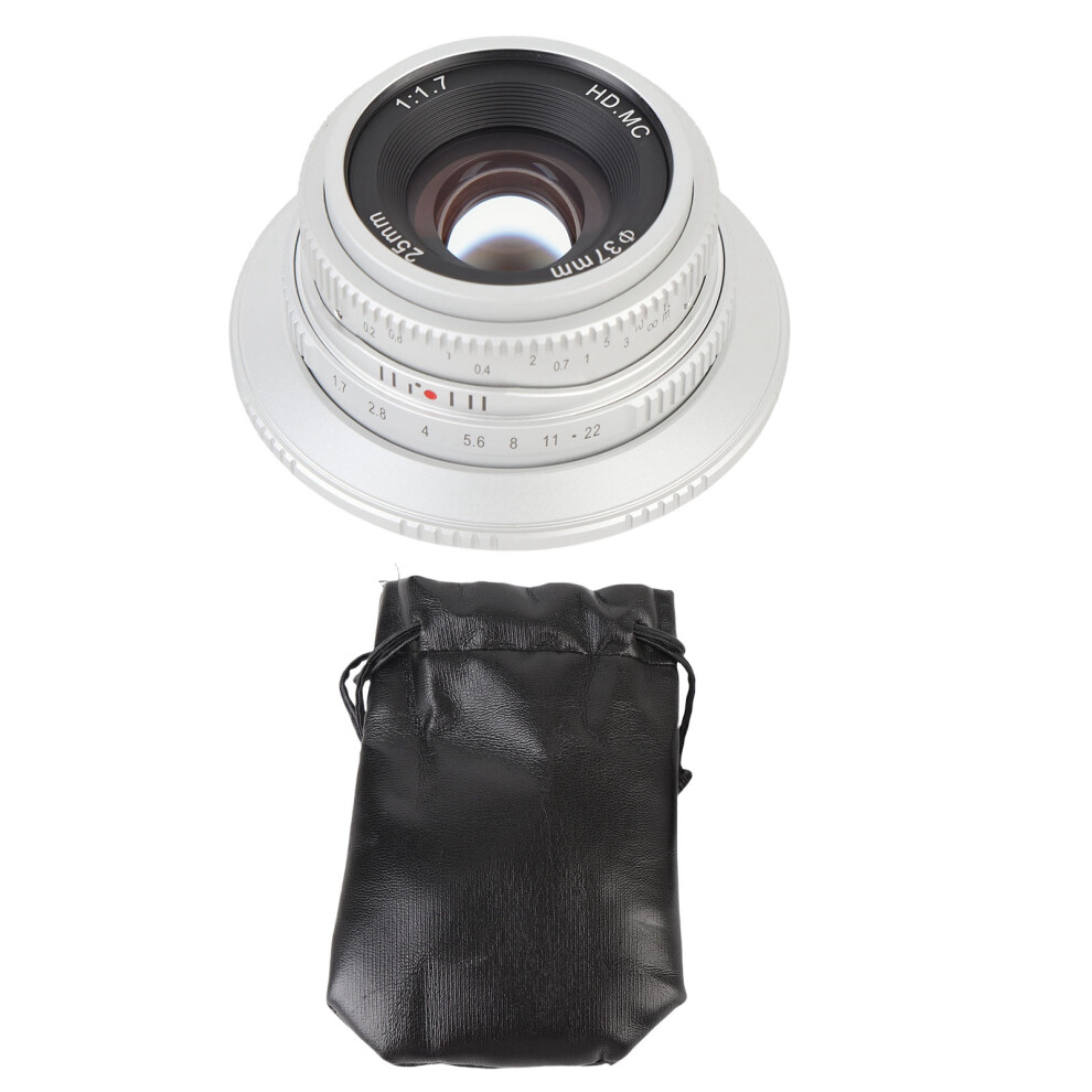 () 25Mm F1.7 Manual Focus Lens For Rf Mount Aps-C Large Aperture Silver/Black 643505176810