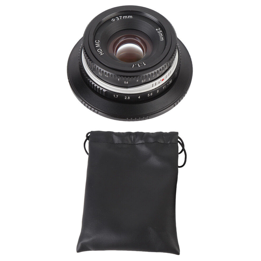 (Black) 25Mm F1.7 Manual Focus Lens For Rf Mount Aps-C Large Aperture Black 643505176797
