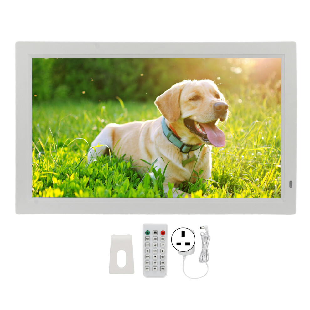 (Uk Plug) 22In Smart Digital Photo Frame Hd 1080P Video Picture Music Clock 643505122008