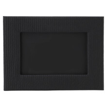 (Black) Leather Photo Frame 6 Inch Brown 8.5x4.7x6.5in