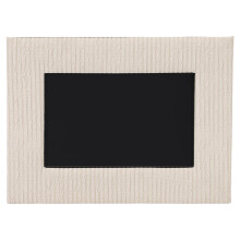 (Beige) Leather Photo Frame 6 Inch Brown 8.5x4.7x6.5in