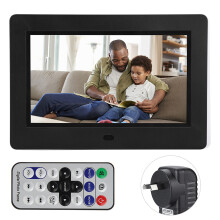 (black AU (100-240V)) 7 inch 800*480 HD Digital Photo Frame 16:9 White