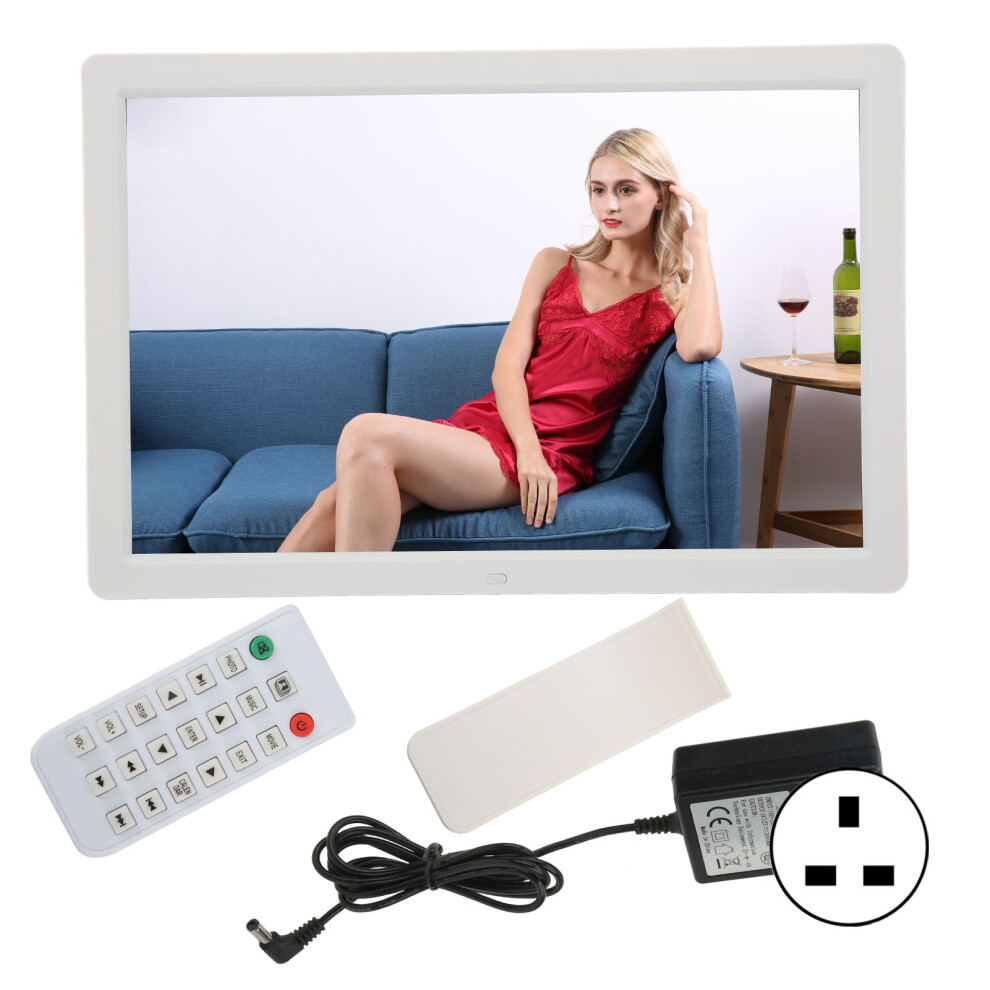(Uk Plug) 17In Hd Digital Photo Frame Video Clock Calendar 100-240V Us Plug 643505122541