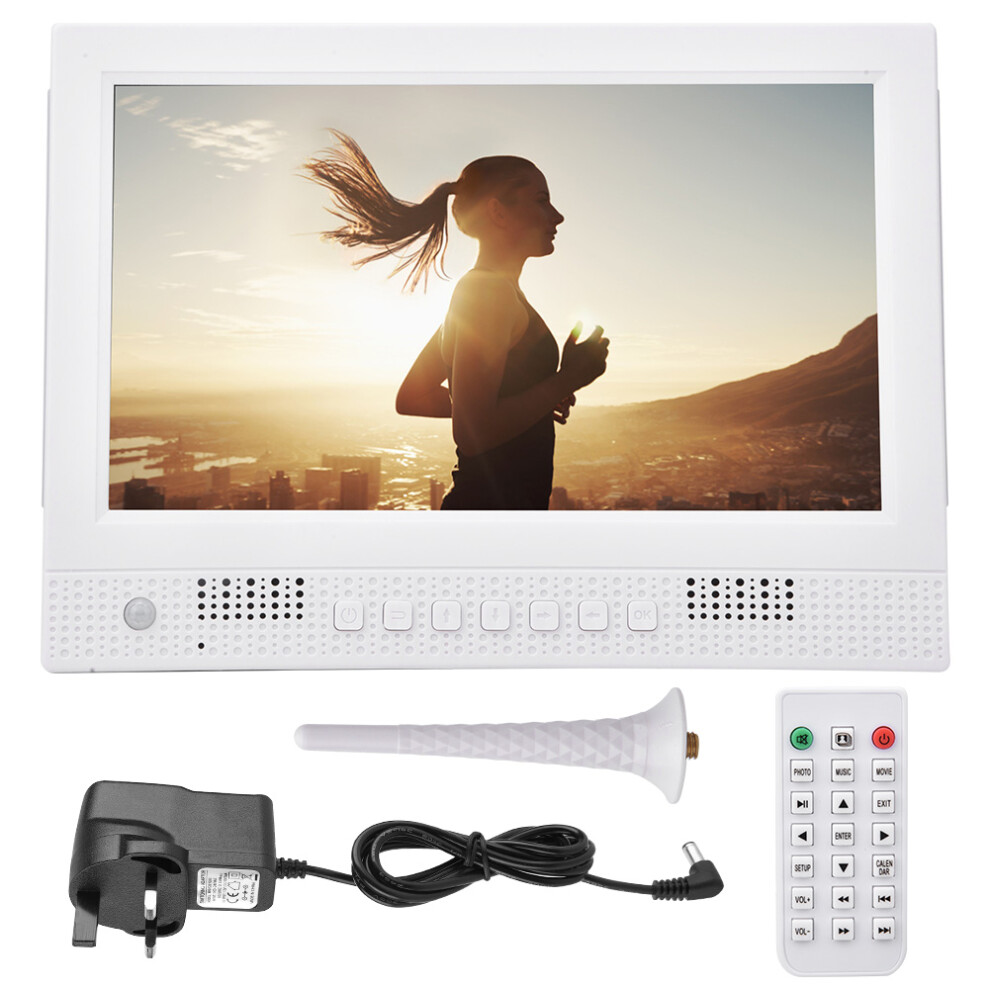 ( Uk) 10In Digital Photo Frame 1024X600 Video Alarm Clock White 643505152883