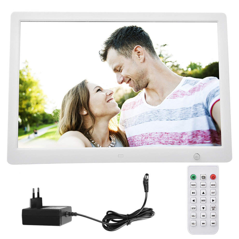 (White Eu) 15.4In Digital Photo Frame 1280X800 Alarm Clock Calendar White 643505152951