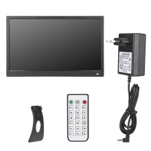 (EU Plug 100-240V) 15.6 Inch HD Photo Album Frame Video Music Player EU Plug