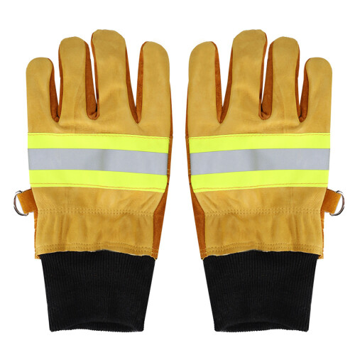 Paar Kuhleder-Handschuhe Feuersicher Hitzebeständig Lang 1