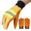 Paar Kuhleder-Handschuhe Feuersicher Hitzebeständig Lang 3