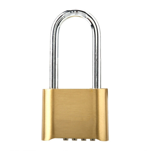 Outdoor Lock 4-Digit Combination Padlock Waterproof Brass