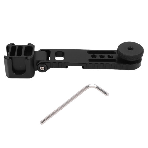 Triple Cold Shoe Bracket Mic Mount 1/4in Screw for Stabilizer