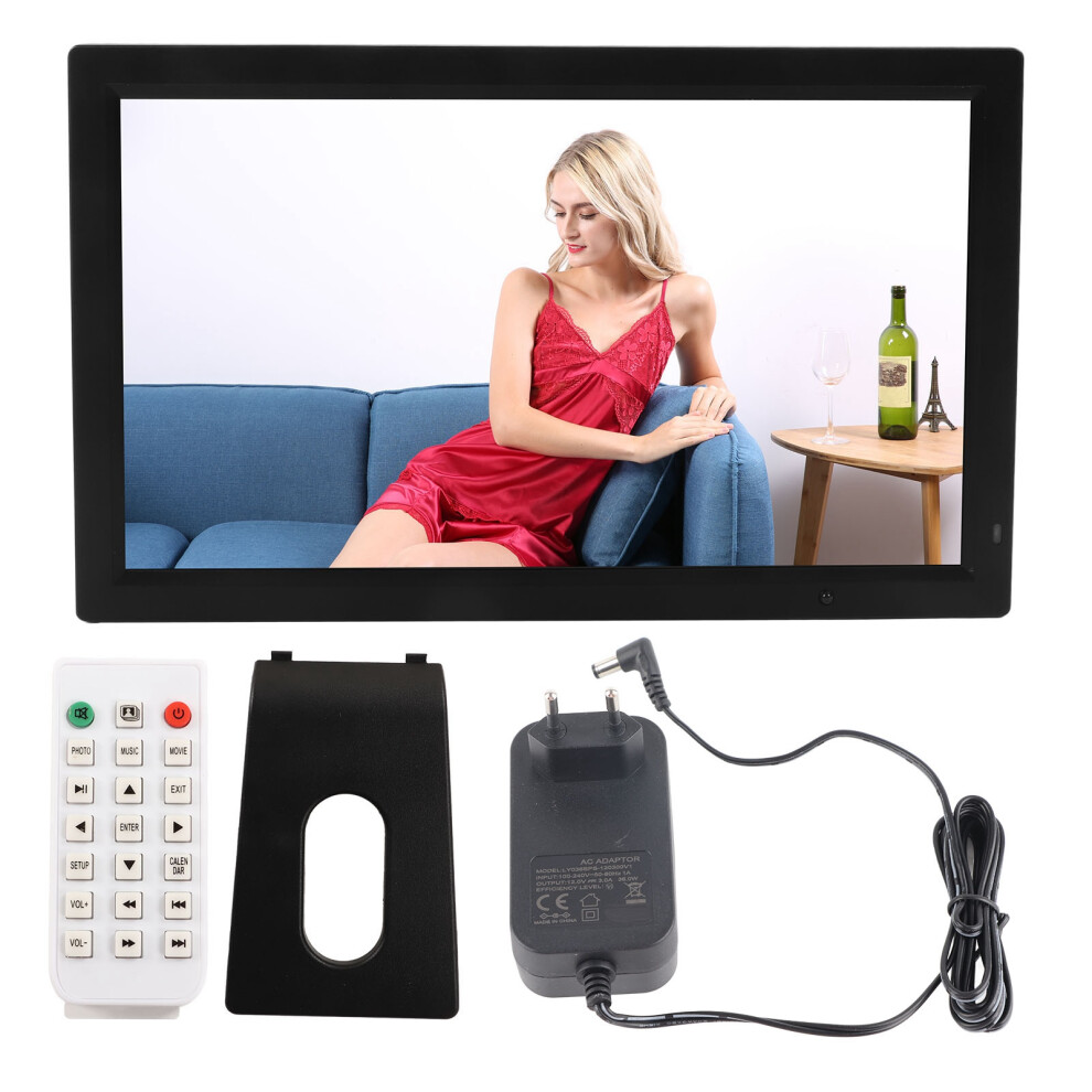 (Eu Plug) 24In Hd Digital Photo Frame Video Playback Clock Calendar Eu Plug 643505123630