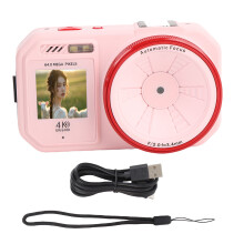 (Pink) 64MP Digital Camera 2.8 Inch HD Screen 18x Zoom Autofocus Selfie Black