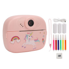 (Roseate) Instant Print Camera with Filters MP3 Games 32GB Card 3 Rolls Paper