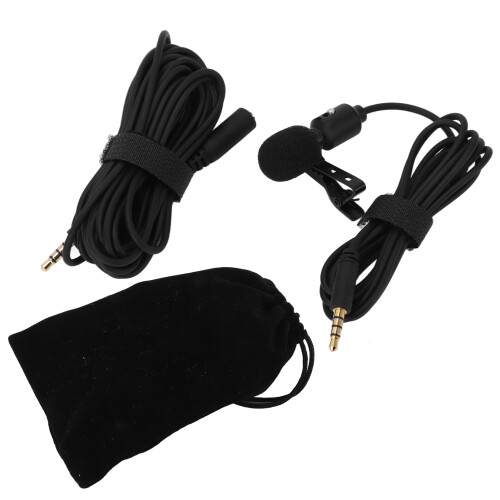 Professional Cardioid Lavalier Lapel Mic for Camera Phone Broadcast