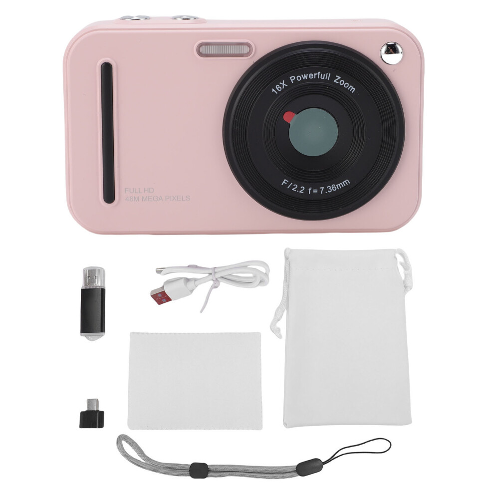 (Roseate) Digital Camera 48Mp 1080P Auto Focus Anti Shake 16X Zoom 32Gb Green 643505177213