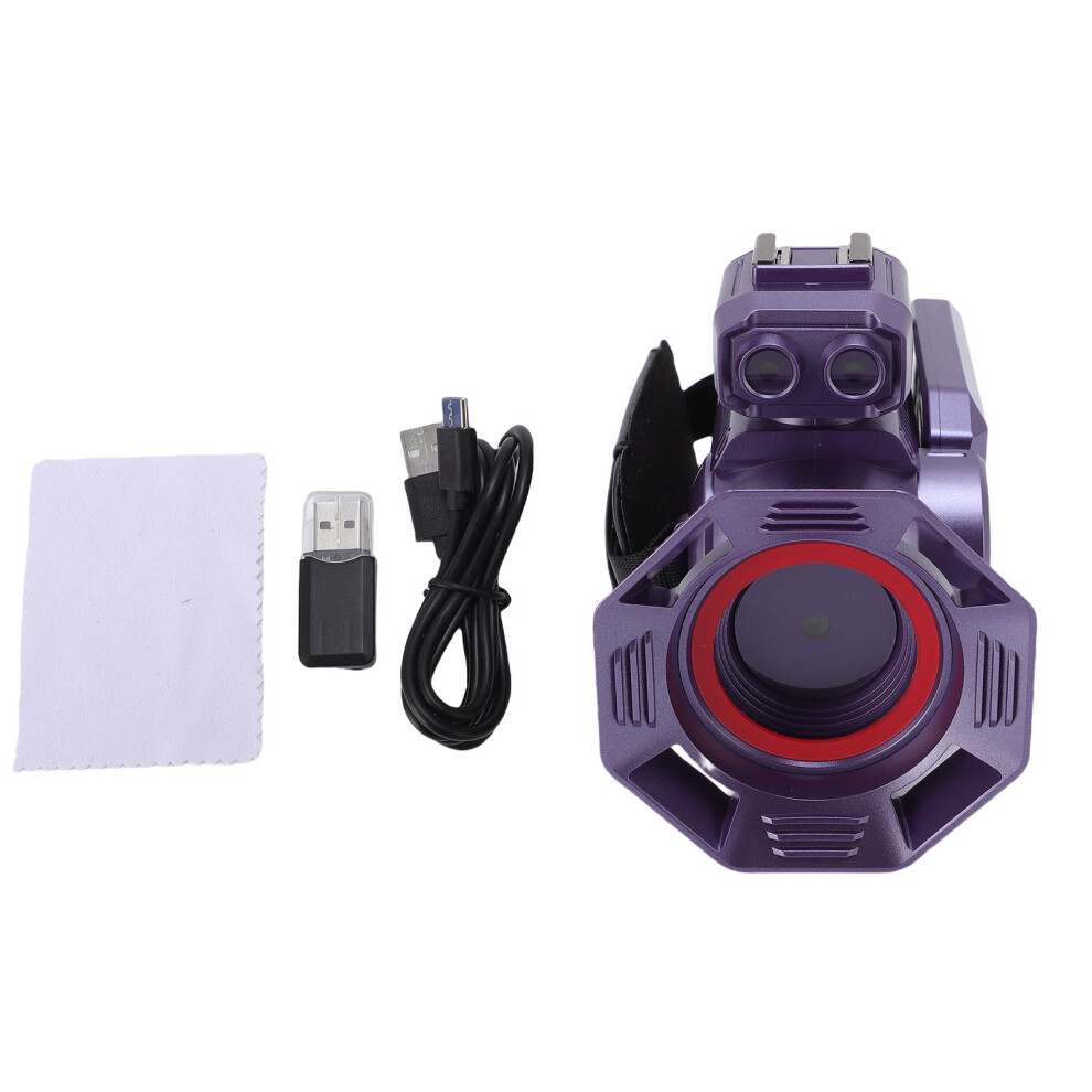 (Violet) Video Camcorder 4K 50X Zoom Auto Focus Wifi 3 Inch Hd Screen Green 643505177428