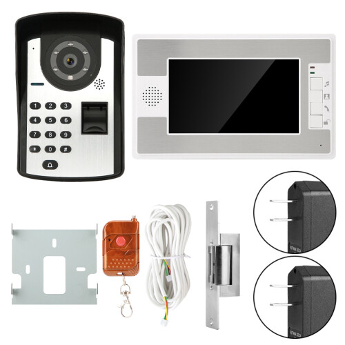 7in RFID Password Video Door Phone Wired Intercom Kit No Lock 812FD11