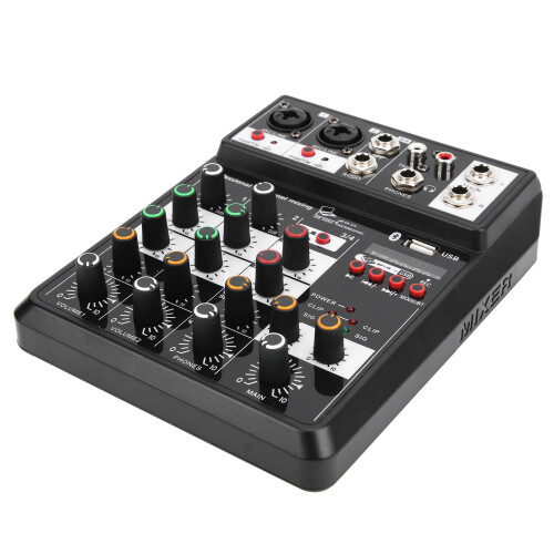 Mini 4 Channel USB Mixer Console for PC Recording Singing 2