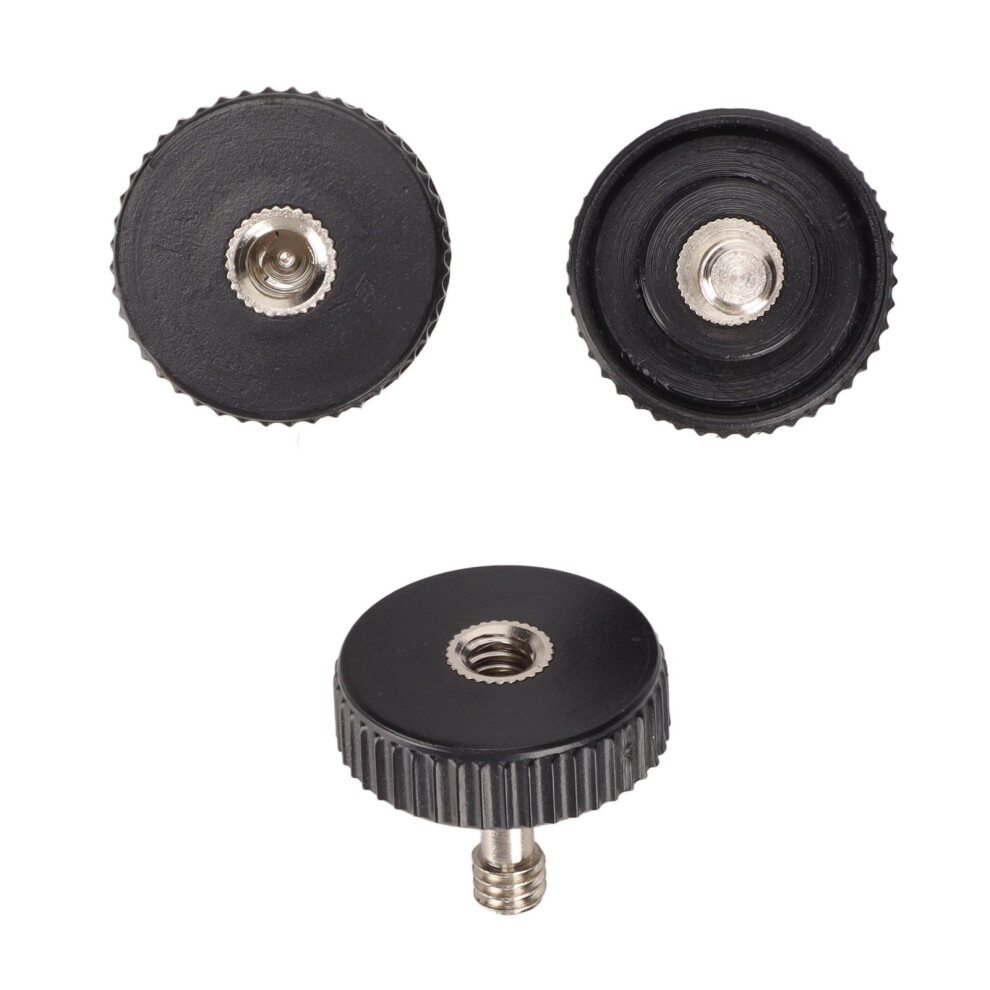 3Pcs 1/4In Socket Adapter Thumb Knob For Camera Flash 643505008784