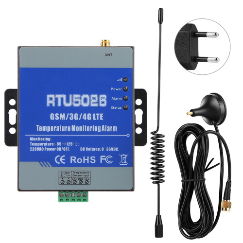 GSM SMS Alert Telemetry Temperature Alarm System with Remote Control