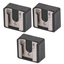 3PCS Flash Hot Shoe Adapter 1/4in Screw Tripod Metal