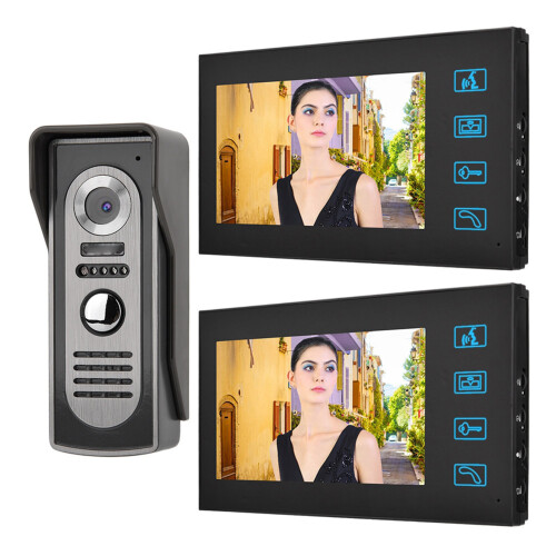 7 inch LCD Wired Intercom Doorbell Night Vision Smart Video UK 1