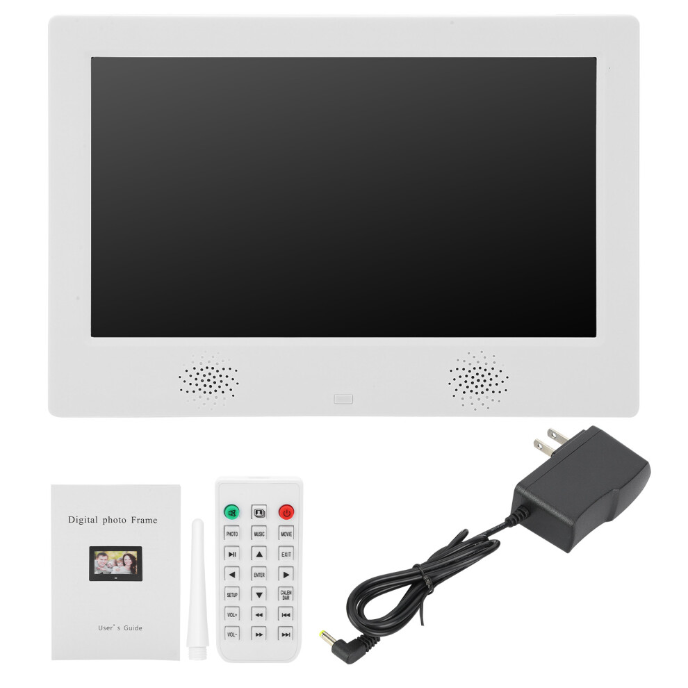 (Us Plug) 10In Hd Digital Photo Frame 1024X600 Mp3/Mp4/Image 100V-240V Uk Plug 643505139884