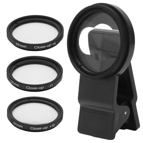Veledge 37mm Close Up +1/+2/+4/+10 Macro Filter for Mobile Phone Lens 2