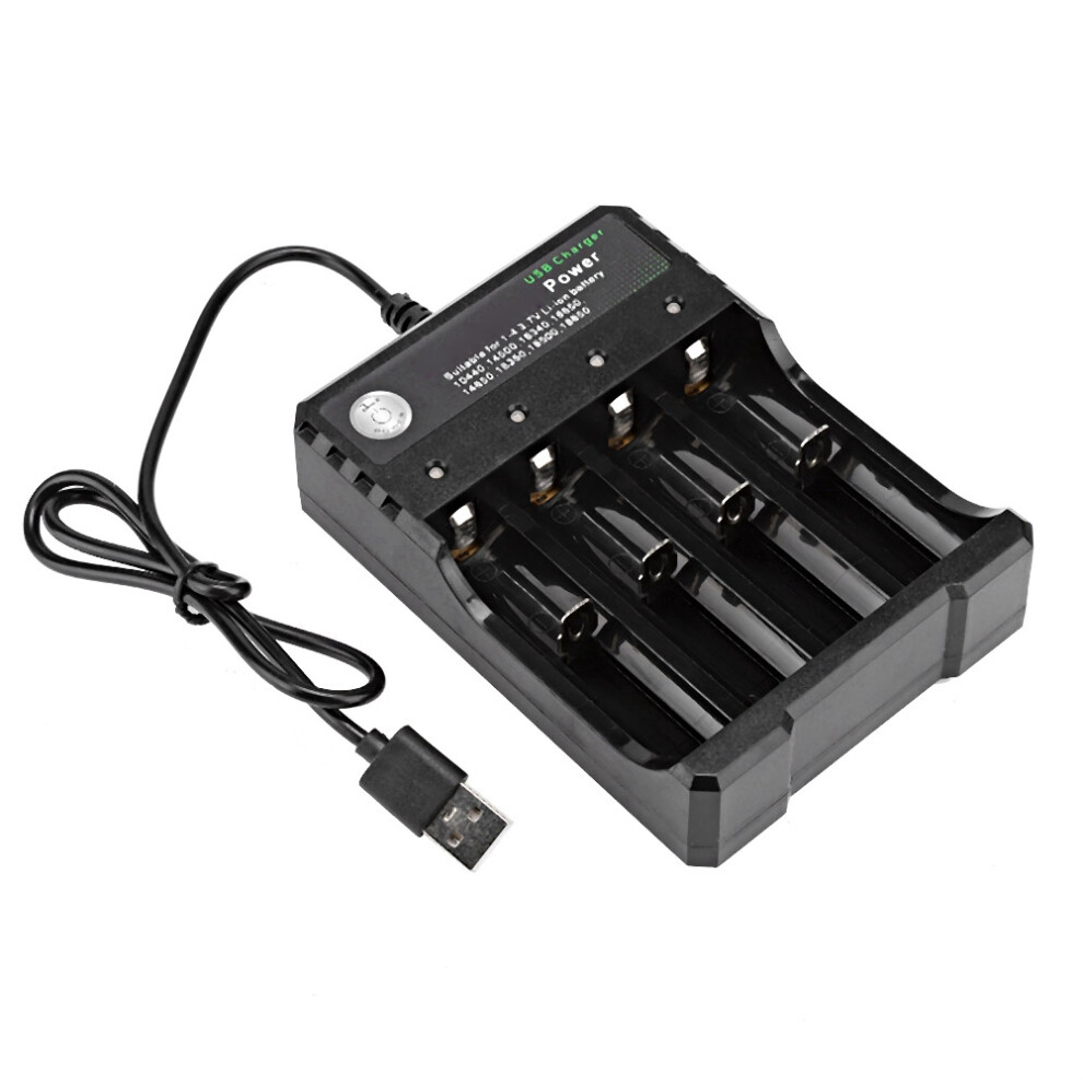 4 Slots Universal Usb Smart Charger For 18650 Rechargeable Battery 604725163585