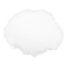 (White) Artificial Fur Lavalier Mic Windscreen Lapel Clip On Black White